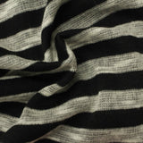 Black Horizontal-Stripe Interlock Knit, Poly-Cotton — photo 3