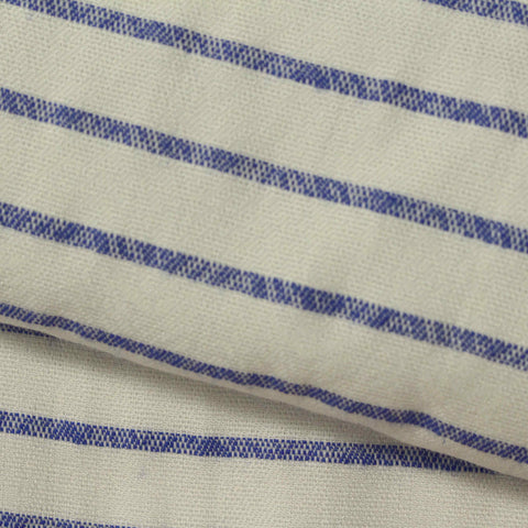 Blue Horizontal-Stripe Jacquard, Poly-Modal, 112 gsm