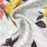 Yellow Flowers Jacquard, Viscose — photo 3