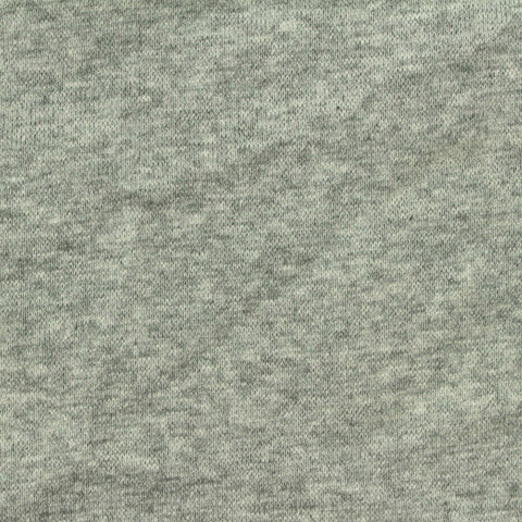 Light Grey Marl Rib Knit, Cotton, 220 gsm