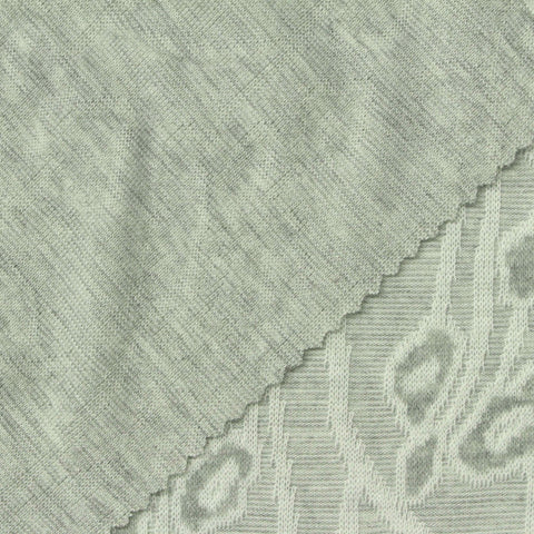 Dark Grey Grid Pointelle Knit, Poly-Viscose