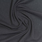 Polyester Stretch Milk Silk Knit Fabric, 190 gsm — Black — photo 3