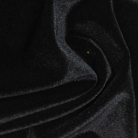 Polyester Stretch Velvet Fabric, 240 gsm, 160 cm — Grey
