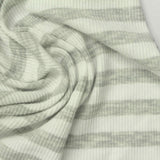 Light Grey Stripes Rib Knit, Cotton-Poly — photo 3