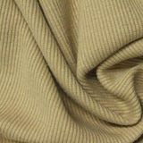 Cotton Polyester Stretch Rib Knit Fabric, 350 gsm, 115 cm — Khaki — photo 3