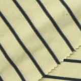 Light Yellow Horizontal-Stripe Jersey Knit, Poly-Cotton — photo 3