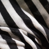 Black Vertical-Stripe Jacquard, Polyester — photo 3