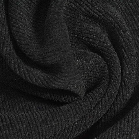 Chenille Fabric, 350 gsm, 188 cm — Black
