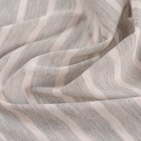 Grey Horizontal-Stripe Knit, Polyester, 120 gsm