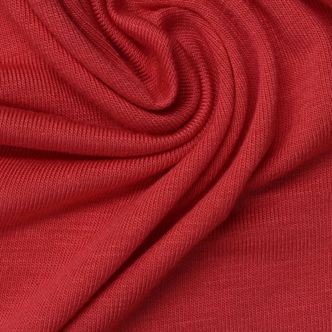 Viscose Stretch Jersey Knit Fabric, 175 gsm, 180 cm — Red