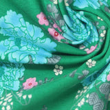 Blue Bold-Floral Knit, Cotton — photo 3