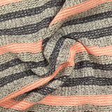 Marled Grey Horizontal-Stripe Rib Knit, Poly-Viscose — photo 3