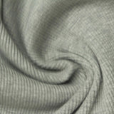 Heather Cotton Polyester Stretch Rib Knit Fabric, 435 gsm, 132 cm — Grey — photo 3