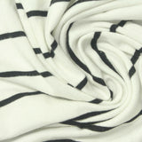 Dark Grey Horizontal-Stripe Jersey Knit, Viscose — photo 3