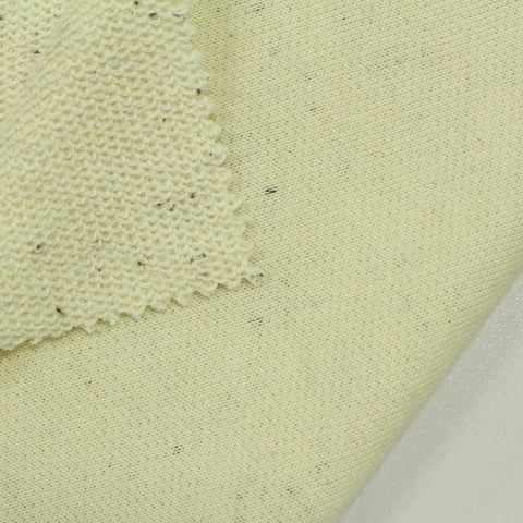 Light Yellow Marl French Terry, Cotton-Poly, 335 gsm