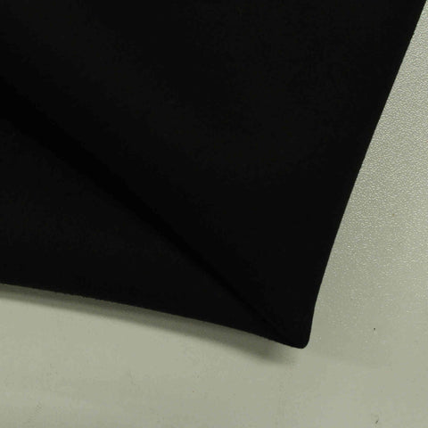Polyester Stretch Faux Suede Fabric, 450 gsm — Black