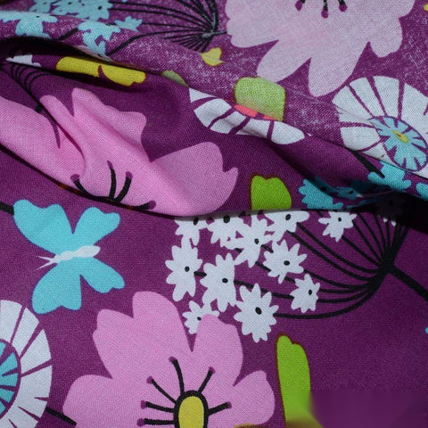 Pink Bold-Floral Woven, Cotton