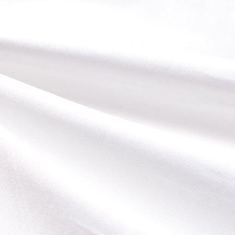 Polyester Cotton Stretch Sateen Fabric, 160 gsm, 144 cm — White