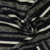 Cream Horizontal-Stripe Rib Knit, Polyester — photo 3