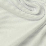Polyester Cotton Stretch Rib Knit Fabric, 295 gsm, 120 cm — White — photo 3