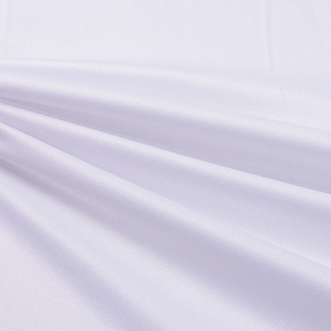 100% Polyester Interlock Knit Fabric, 126 gsm, 160 cm — White
