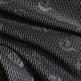 Black Vertical-Stripe Jacquard, Poly-Viscose — photo 3