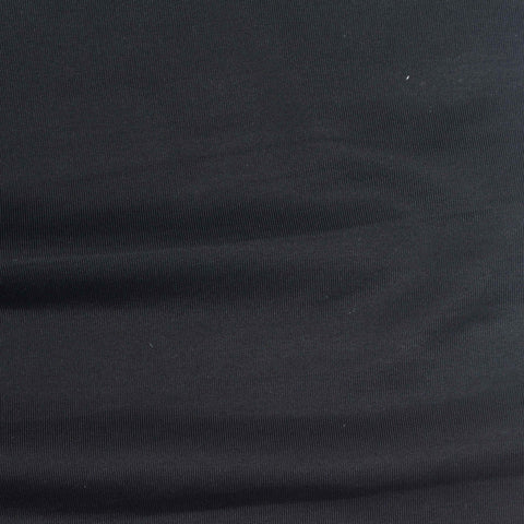 Nylon Stretch Jersey Knit Fabric, 195 gsm, 165 cm — Black
