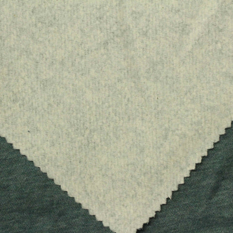 Brushed Cotton Polyester French Terry Fabric, 240 gsm, 157 cm — Green