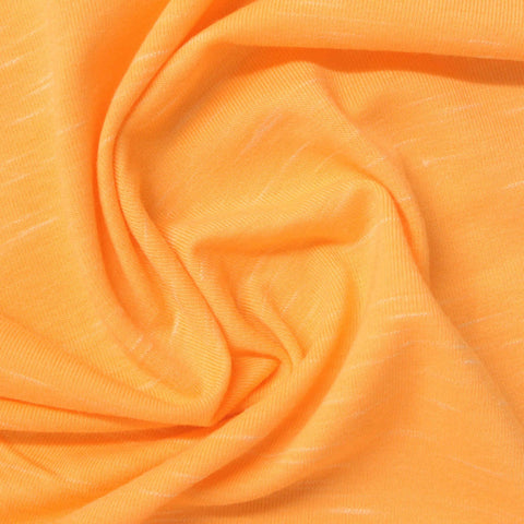 Orange Marl Jersey Knit, Poly-Viscose