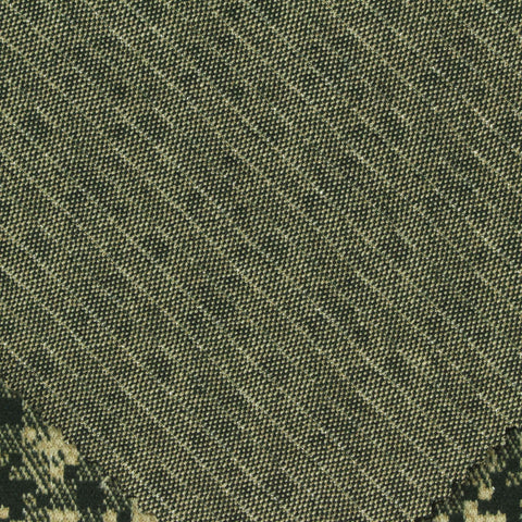 Dark Green Houndstooth Interlock Knit, Poly-Viscose