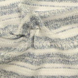 Cream Horizontal-Stripe Chunky Knit, Poly-Viscose — photo 3