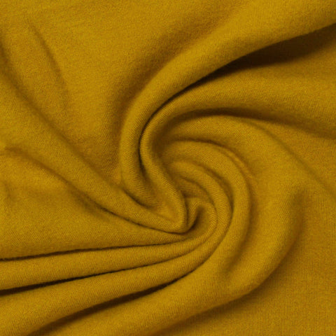 Brushed Viscose Acrylic Stretch Interlock Knit Fabric, 320 gsm, 170 cm — Khaki