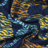 Blue Abstract Rib Knit, Polyester — photo 3