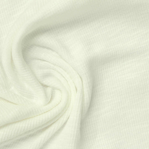 Slub Cotton Modal Stretch Rib Knit Fabric, 220 gsm, 125 cm — Khaki