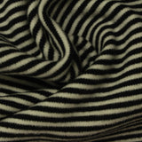 Black Horizontal-Stripe Interlock Knit, Viscose-Acrylic — photo 3