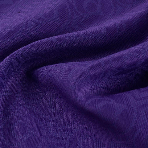 Purple Leaf Jacquard, Cotton-Poly