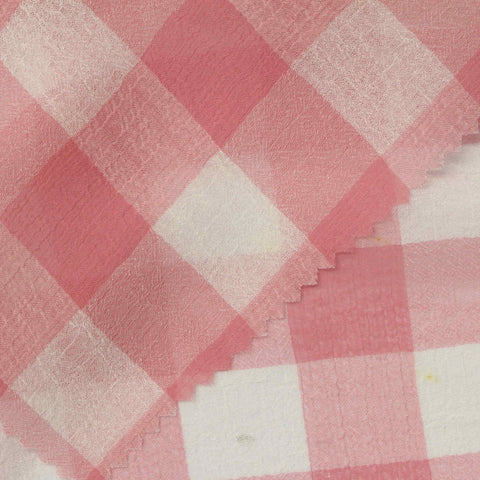 Pink Gingham Woven, Polyester