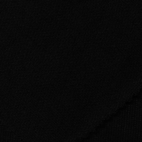 Polyester Stretch Milk Silk Knit Fabric, 280 gsm, 161 cm — Black