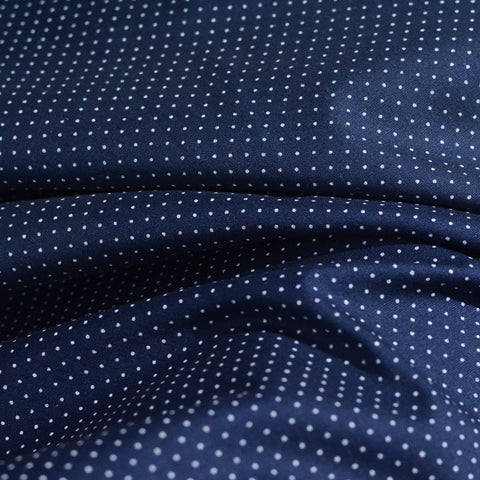 White Dots Poplin, Cotton-Poly, 115 gsm