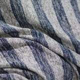 Navy Marled-Stripe Knit, Viscose-Poly — photo 3