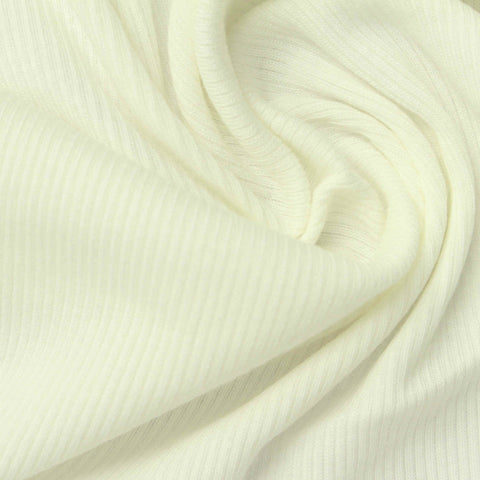 Cotton Tencel Lyocell Stretch Rib Knit Fabric, 240 gsm, 148 cm — Khaki