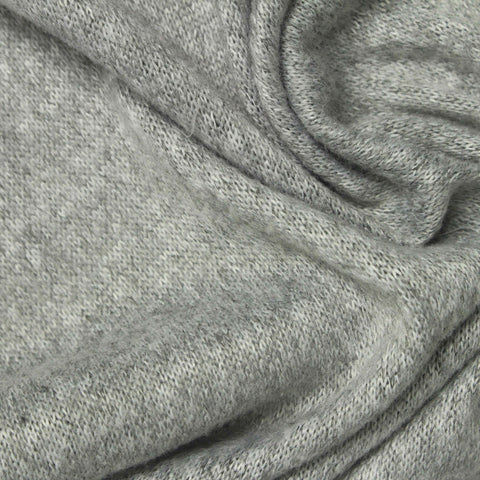 Grey Marl Jersey Knit, Polyester, 180 gsm