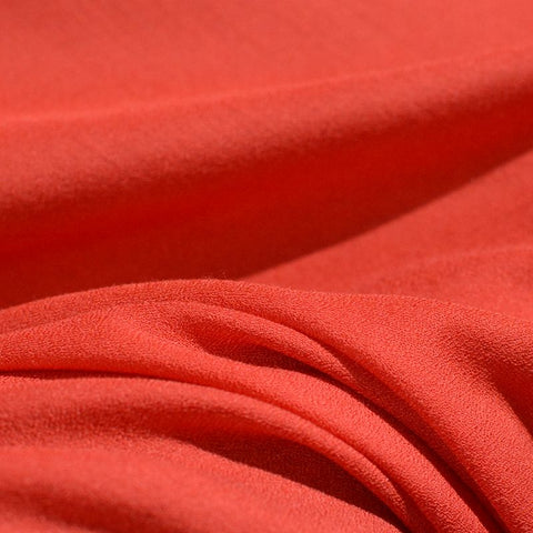100% Viscose Linen-Look Fabric, 100 gsm, 142 cm — Red