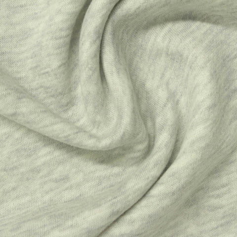 Light Grey Marl French Terry, Poly-Cotton, 280 gsm, 192 cm
