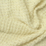 Pale Cream Textured Chunky Knit, Poly-Viscose — photo 3
