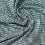 Light Blue Wavy-Line Jersey Knit, Cotton-Poly — photo 3