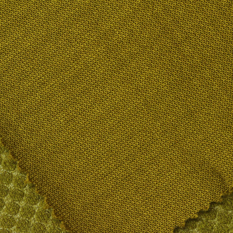 Jacquard Polyester Acrylic Metallic Knit Fabric, 345 gsm — Khaki