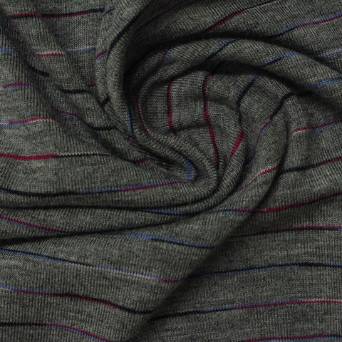 Grey Stripes Knit, Viscose