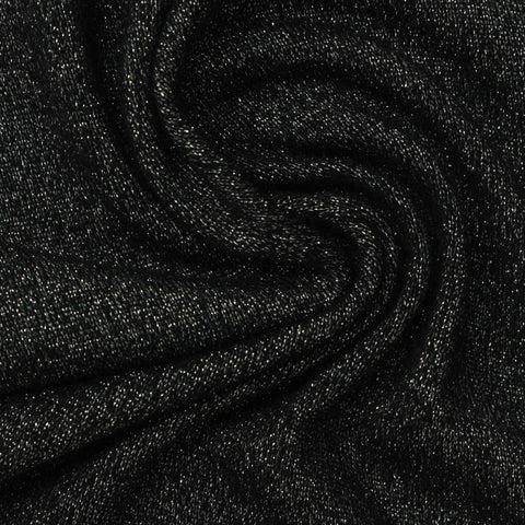 Dark Grey Marl Chunky Knit, Viscose-Poly, 230 gsm