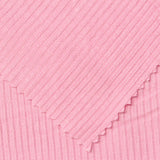 Polyester Viscose Stretch Rib Knit Fabric, 260 gsm — Pink — photo 3